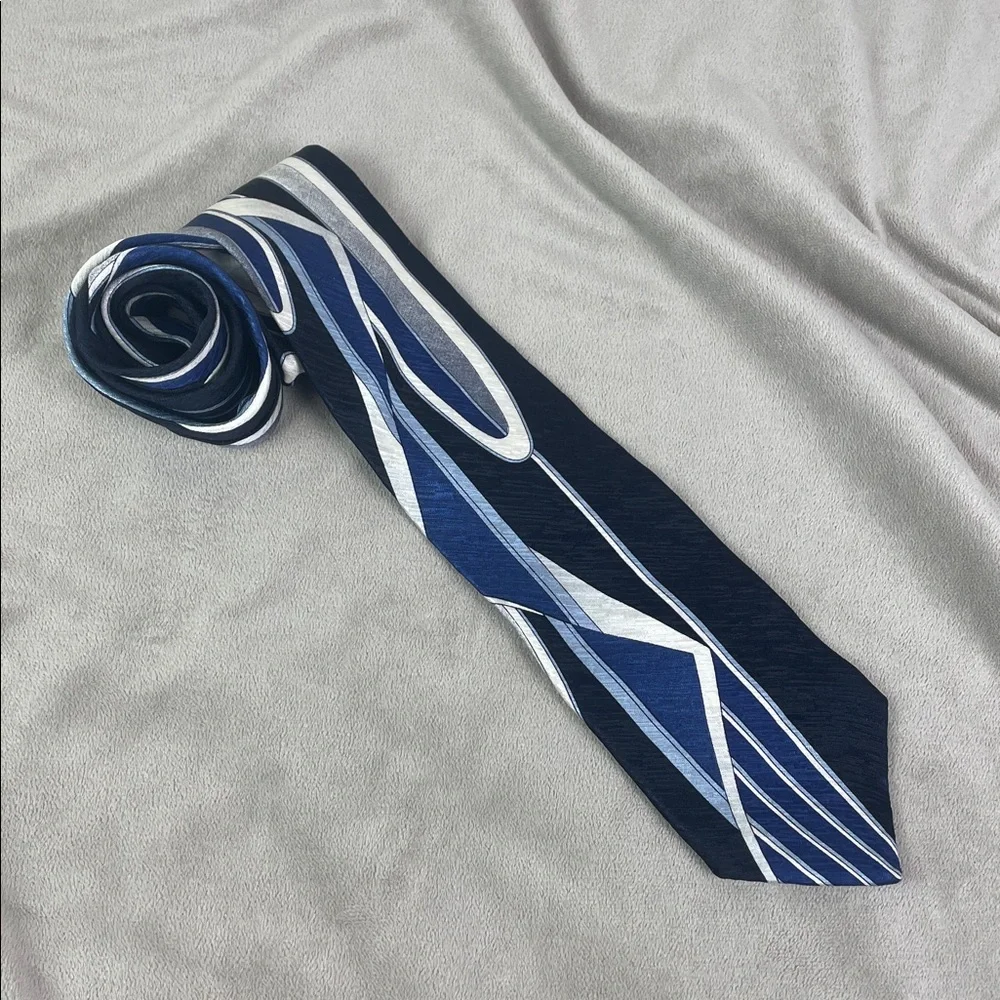 Vintage Mark Mathieu Collection Midcentury Modern Silk Tie Extra Long